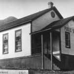 Original Ymir School 1913, burned down 1937 - Original photo courtesy Joel Ackert